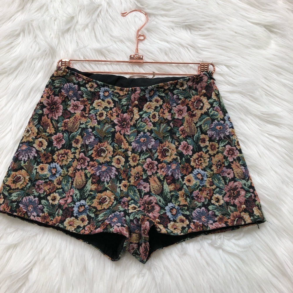 Vintage Floral High Waisted Shorts
